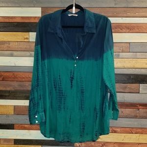 Soft Surroundings tie dye lightweight tunic top.